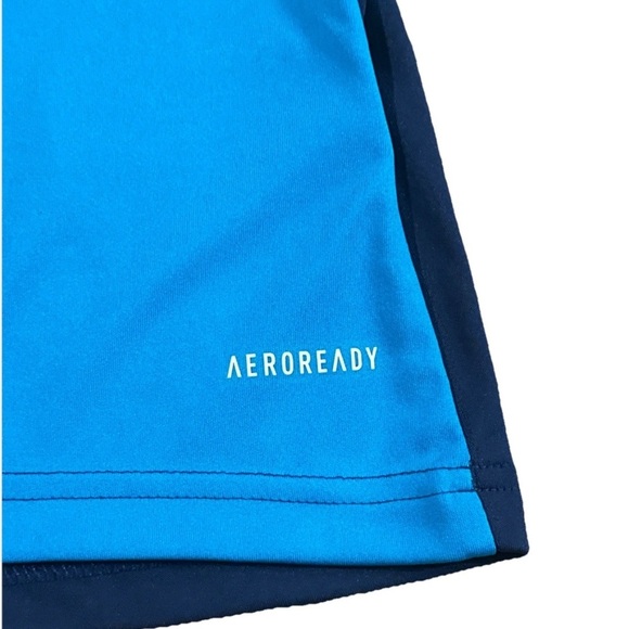 Adidas Goalkeeper Jersey Mens Navy / Bold Aqua Elbow Pads Aeroready Soccer Large - Picture 2 of 4